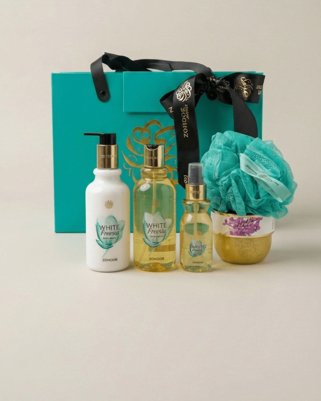 مجموعة العناية بالجسم الفاخرة وايت فريزيا