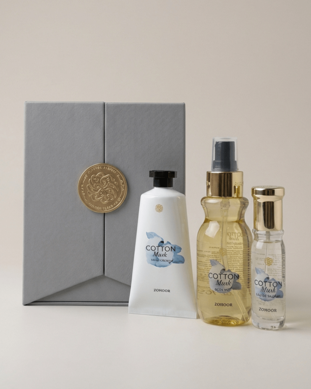 طقم هدايا العناية بالجسم "كوتون مسك ( نبتون)