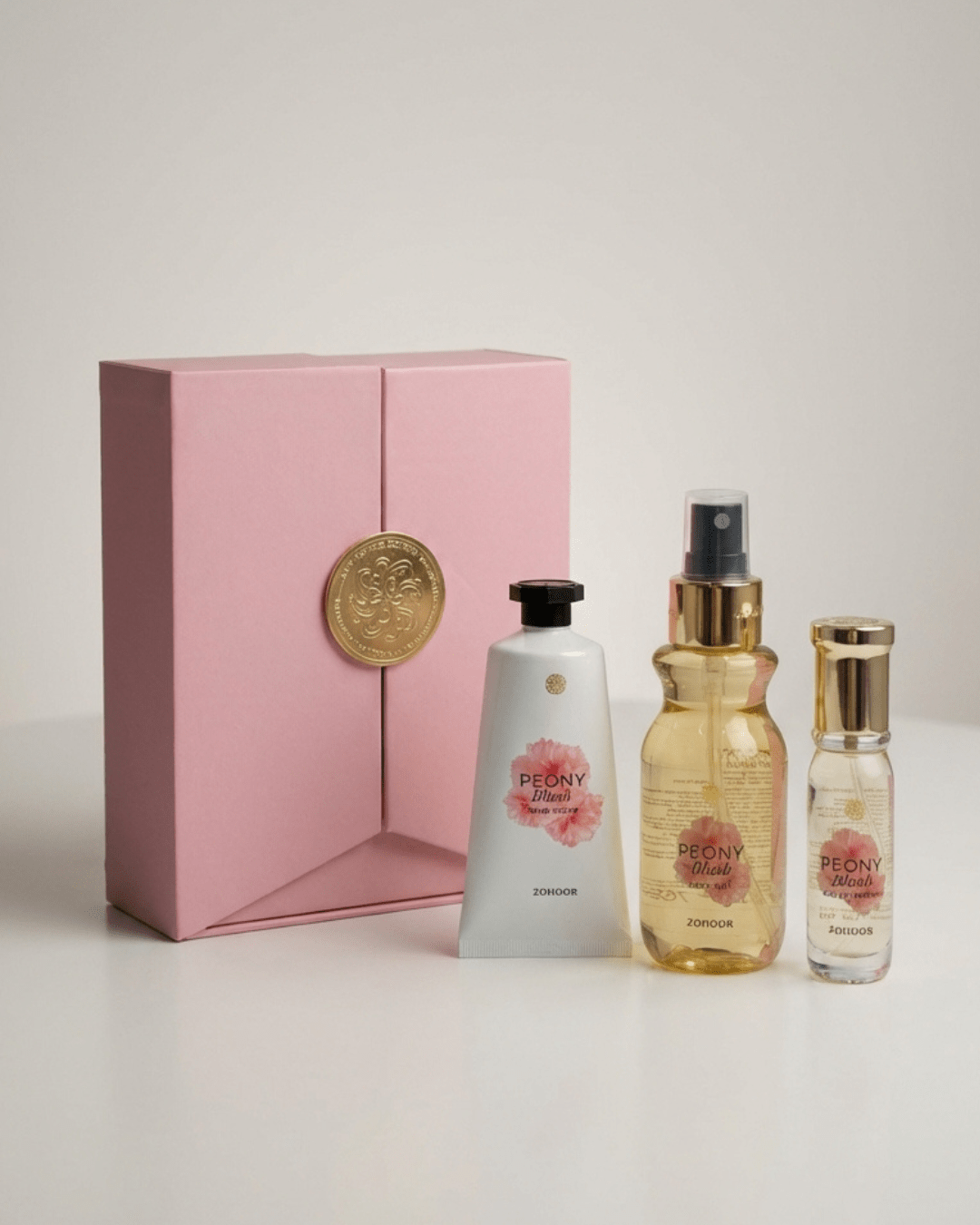 طقم هدايا العناية بالجسم "بيوني بلش