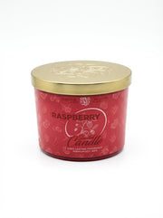 شمعة معطرة بالتوت Raspberry بثلاث فتائل – شمع صويا فاخر 360 جرام - Zohoor alreef SA